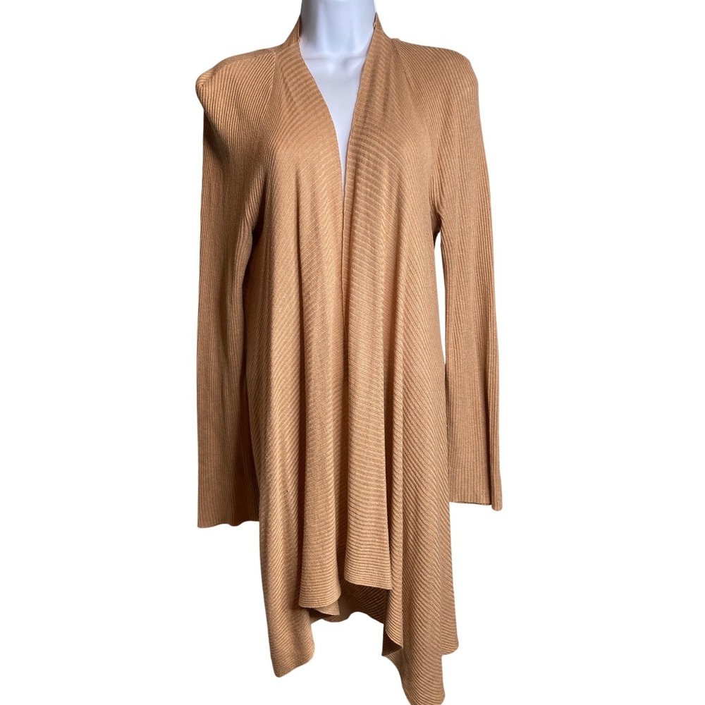 Coldwater Creek Women's Cardigan Duster Size XL Ribbed Knit Sweater‎ Lagenlook